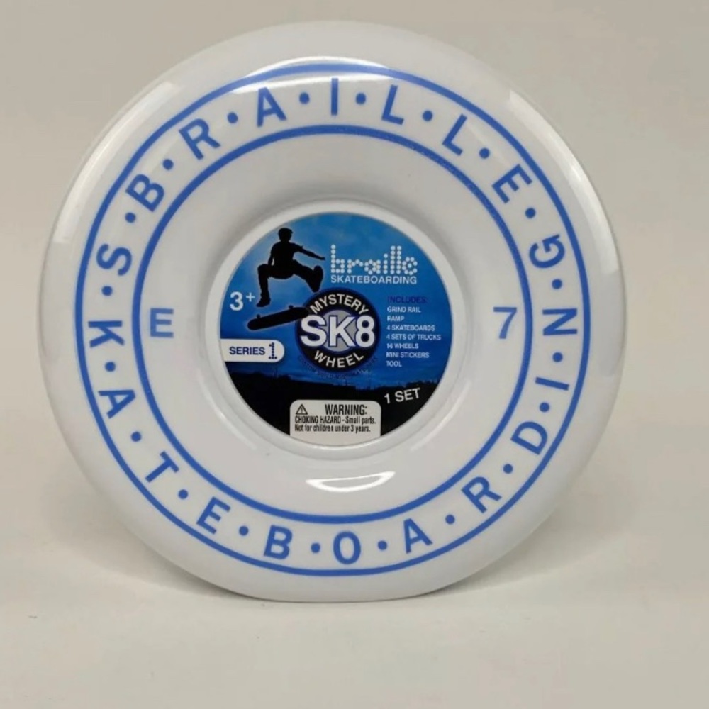 Skateboarding Braille Mystery Wheel Toy